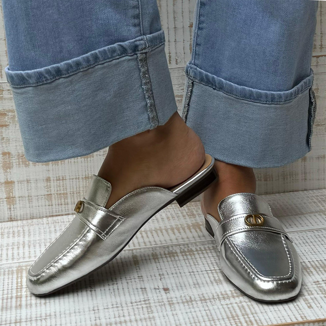 Mules Biarritz | Plateado